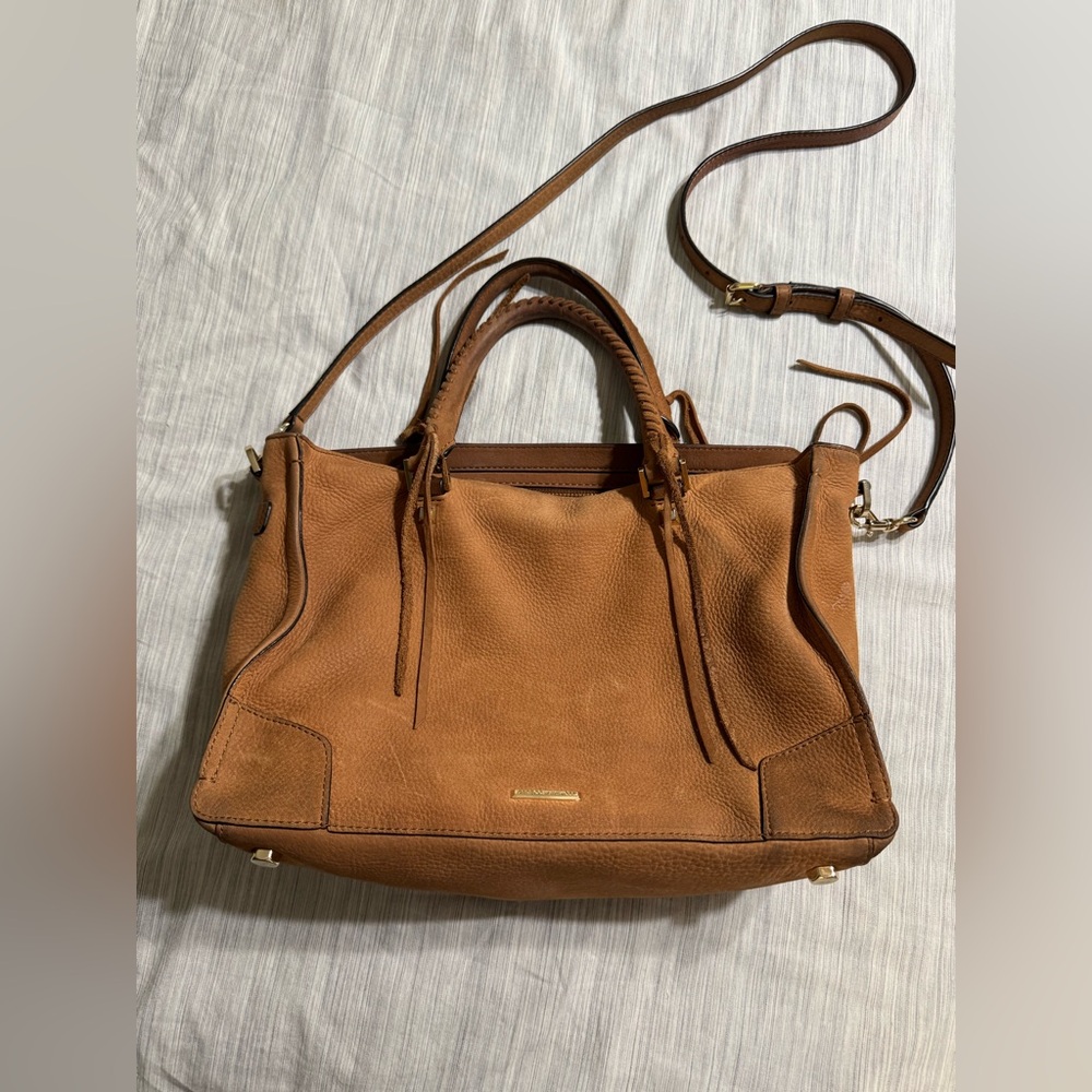 Rebecca Minkoff Brown Suede Leather Crossbody BoHo Bag - Picture 2 of 8